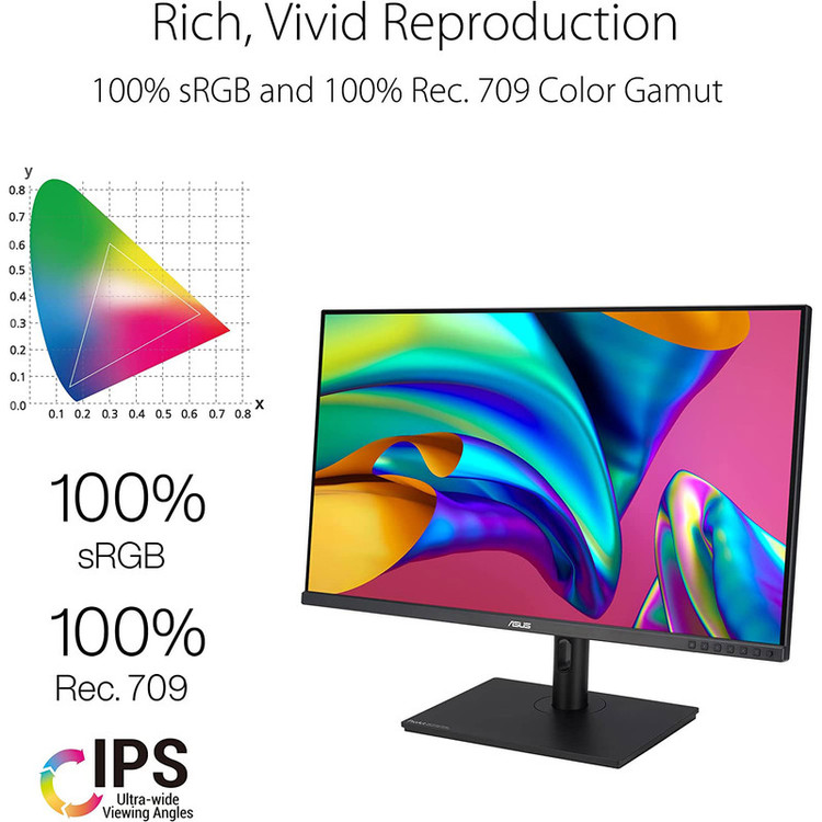 مانیتور ایسوس ProArt PA328QV سایز ۳۲ اینچ QHD IPS ۷۵ هرتز