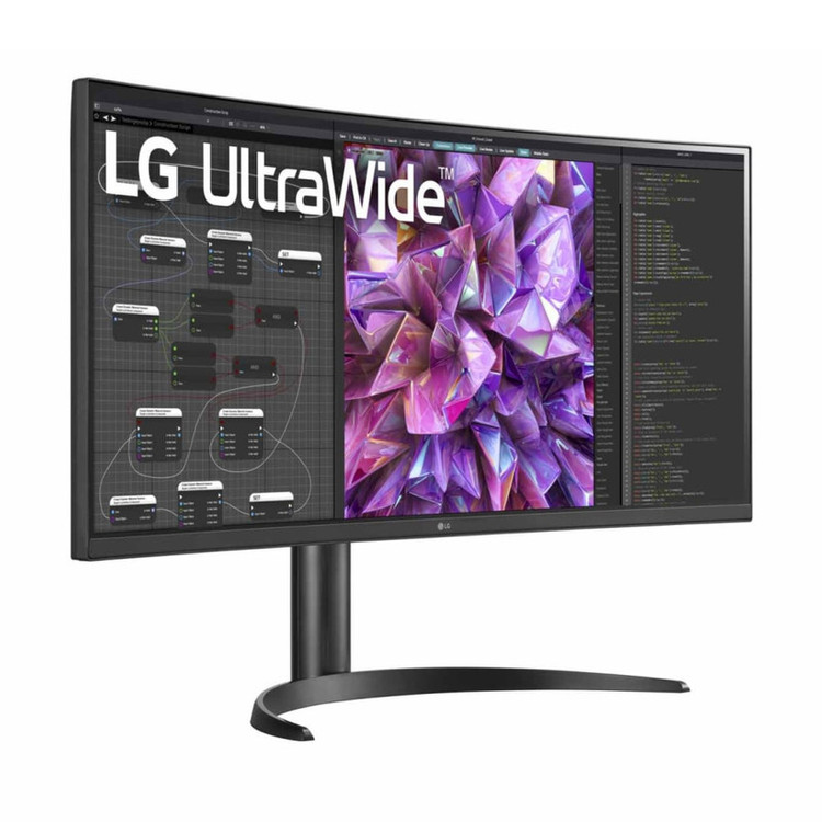 مانیتور ال جی ۳۴WQ75C-B سایز ۳۴ اینچ خمیده UWQHD با زمان پاسخگویی ۵ میلیثانیه