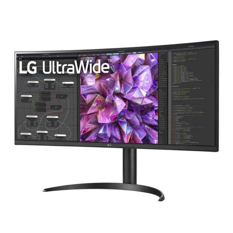مانیتور ال جی ۳۴WQ75C-B سایز ۳۴ اینچ خمیده UWQHD با زمان پاسخگویی ۵ میلیثانیه