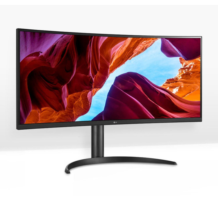 مانیتور ال جی ۳۴WQ75C-B سایز ۳۴ اینچ خمیده UWQHD با زمان پاسخگویی ۵ میلیثانیه
