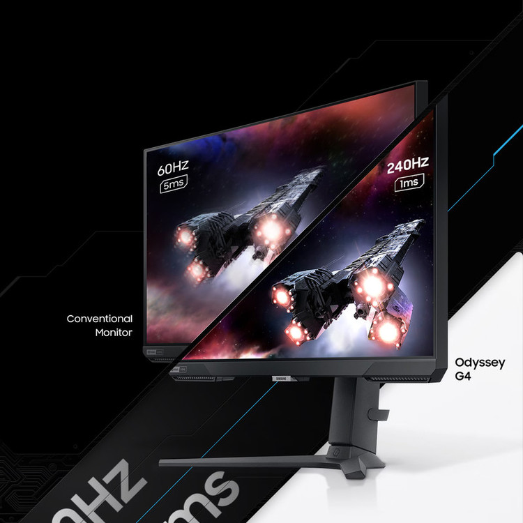 مانیتور گیمینگ 25 اینچی سامسونگ مدل Odyssey G4 LS25BG402EMXUE