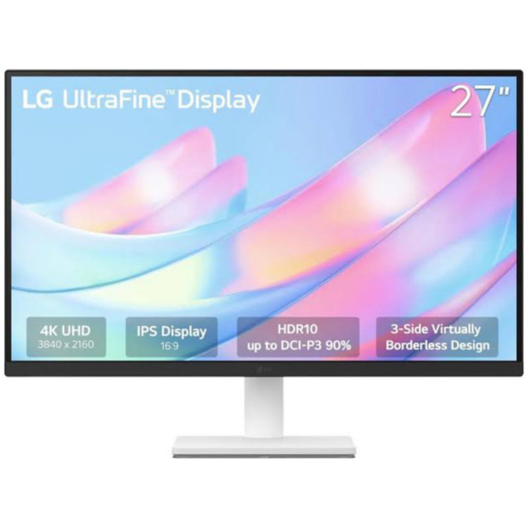 مانیتور ال جی ۲۷US550-W سایز ۲۷ اینچ UHD IPS
